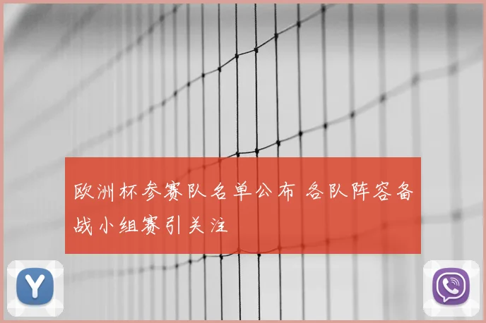 欧洲杯参赛队名单公布 各队阵容备战小组赛引关注